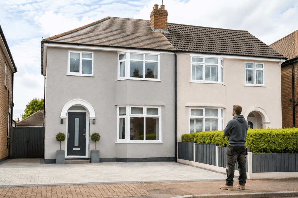 professional house rendering completed